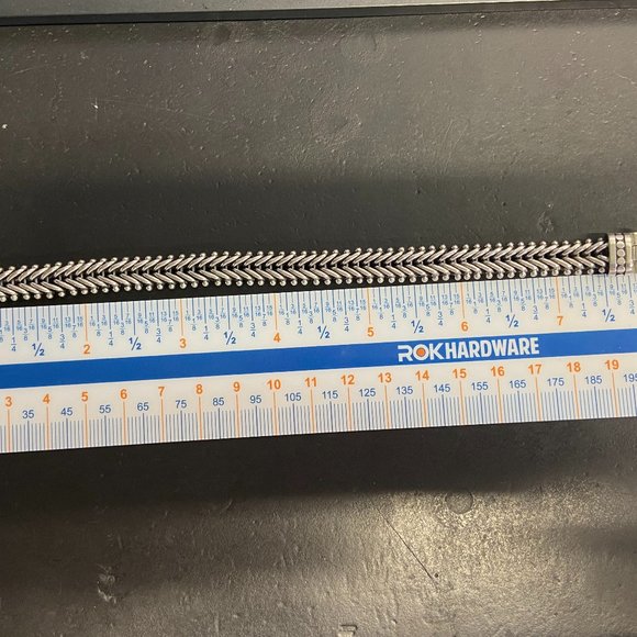 Men's Designer 925 Sterling Silver 10mm, 41gr, Cool Style Bracelet 7.5" J-46 - Picture 3 of 6